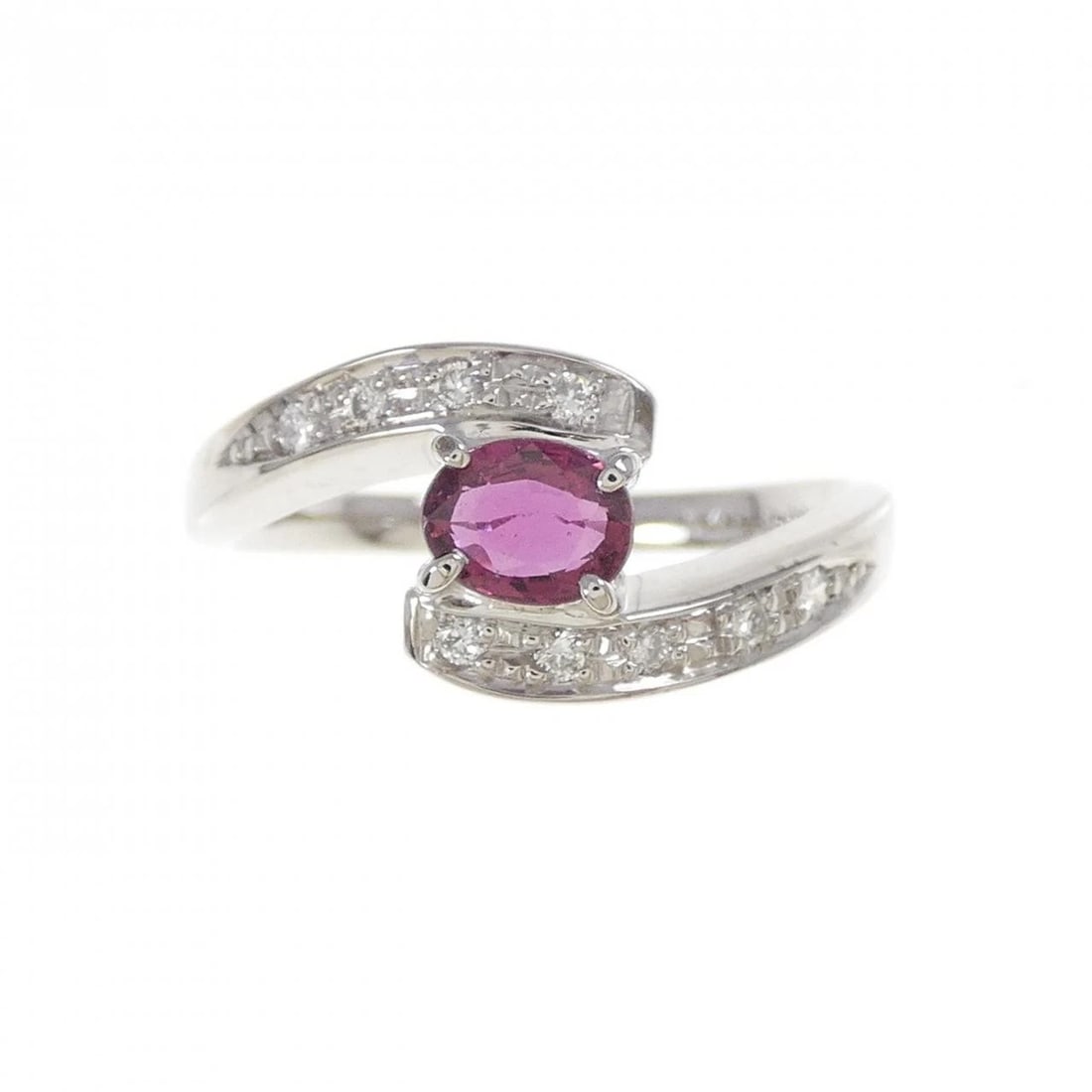 K18WG RUBY RING - 2