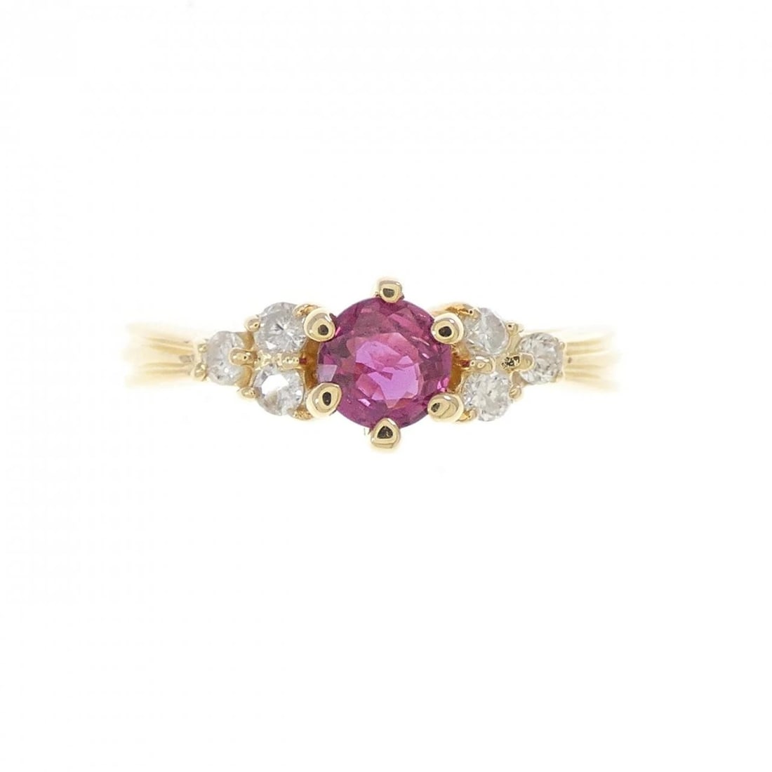 K18YG RUBY RING - 2