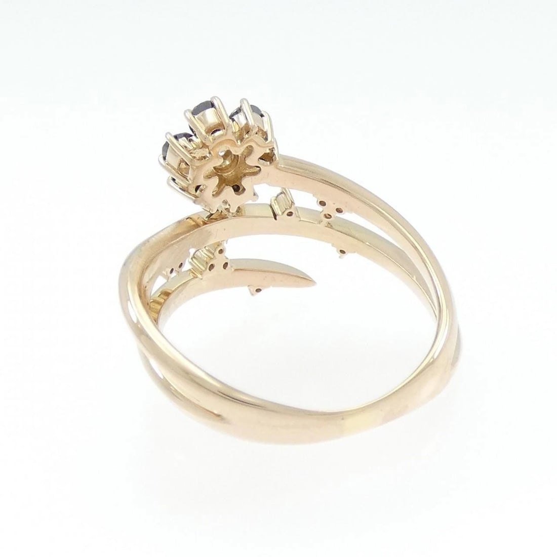 K18PG FLOWER DIAMOND RING - 3