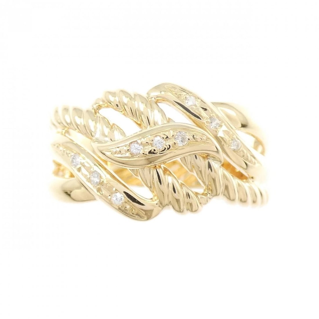 K18YG DIAMOND RING - 2