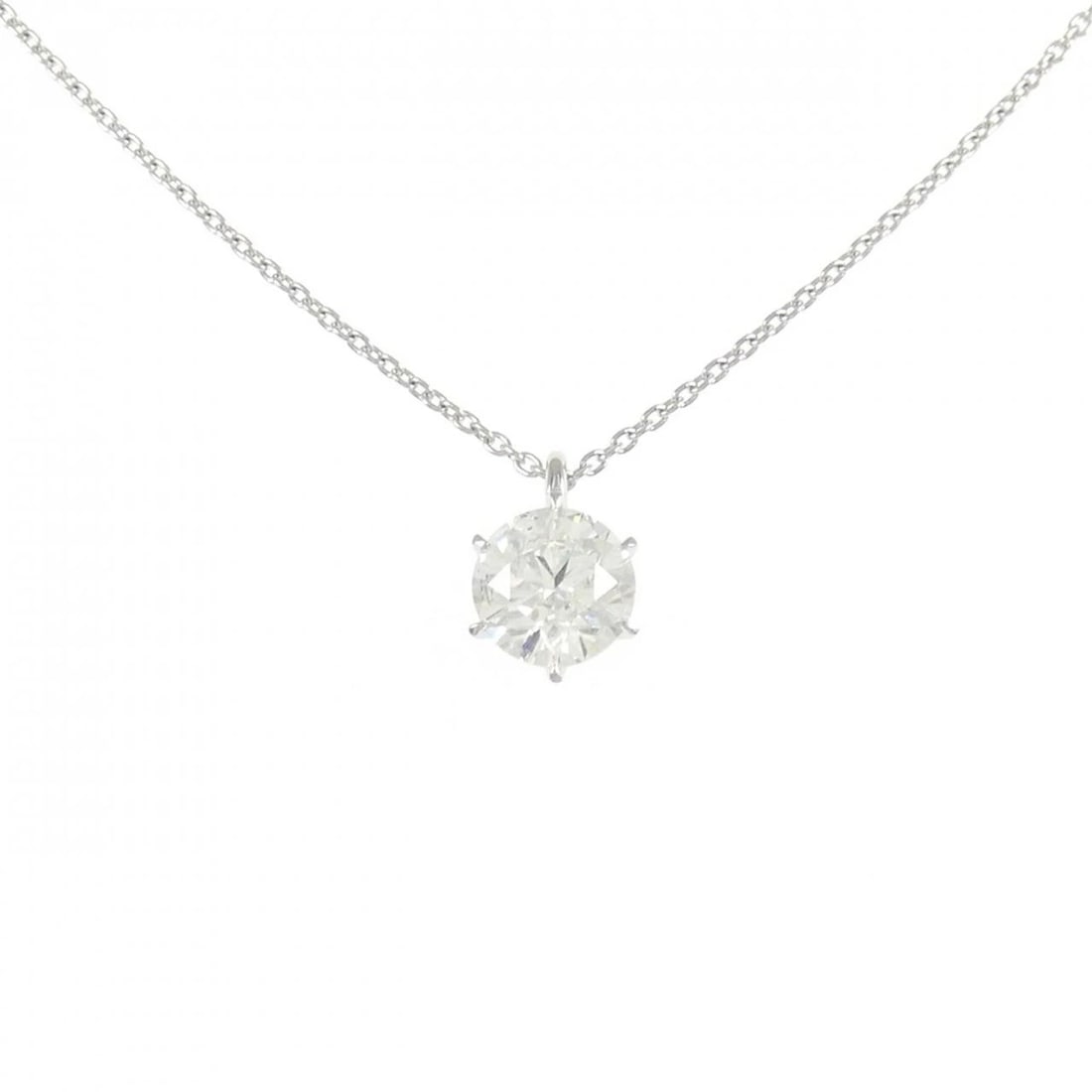 PT900/PT850 DIAMOND NECKLACE: PT900/PT850 Diamond Necklace Brand: Unbranded Type: Necklace Material: PT900/PT850, Color: platinum Size: Actual Size Pendant length approx. x width approx.: 10.2mmx6.8mm Chain maximum width