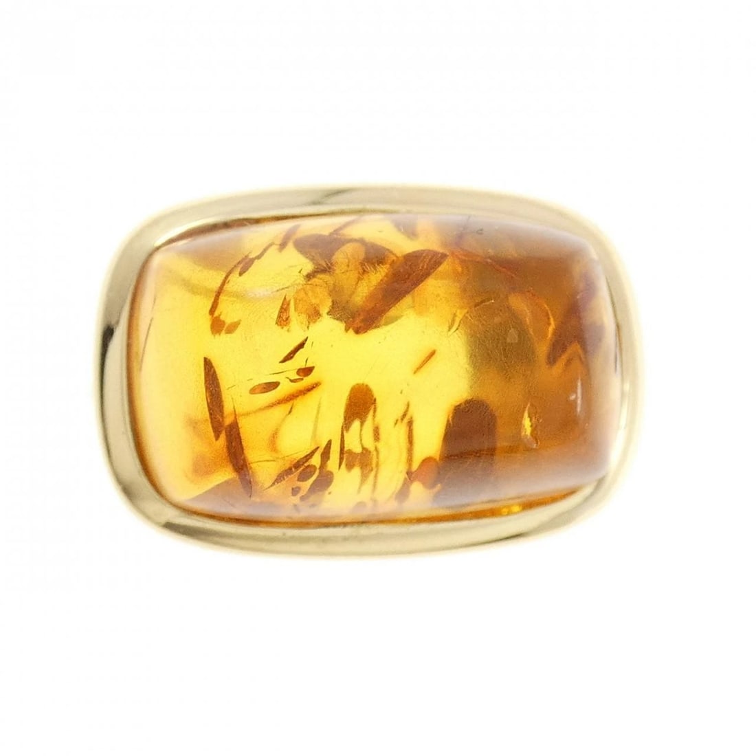 K18YG AMBER RING - 2