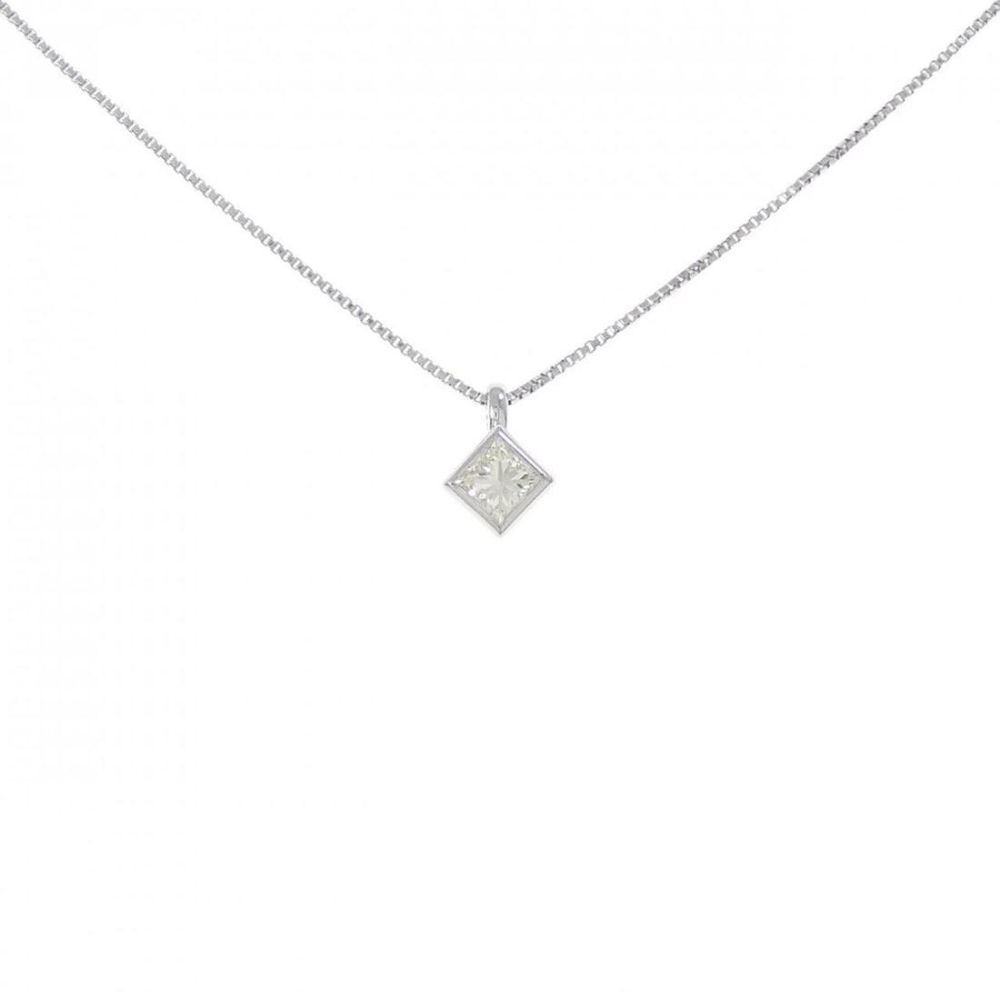 K18WG DIAMOND NECKLACE: K18WG Diamond Necklace Brand: Unbranded Type: Diamond Necklace Material: K18WG, Color: white Size: Actual Size Pendant length approx. x width approx.: 8.4mmx5.8mm Chain maximum width approx.: