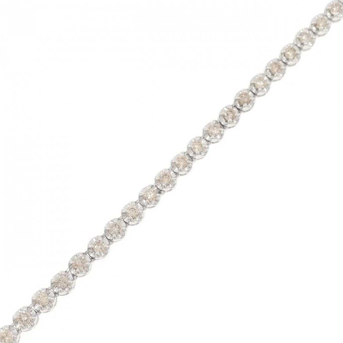 K18WG DIAMOND BRACELET: K18WG diamond bracelet Brand: Unbranded Type: Diamond Bure Rubbed T Material: K18 white gold, Main Stone/Creation Natural Color: white gold Size: Actual Size Max width approx: 2.8mm Size 17cm 