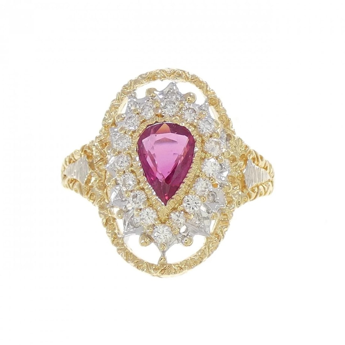 750YG/750WG RUBY RING - 2