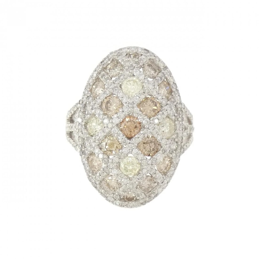 K18WG DIAMOND RING - 2