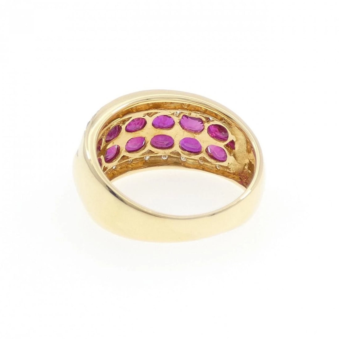 K18YG RUBY RING - 2