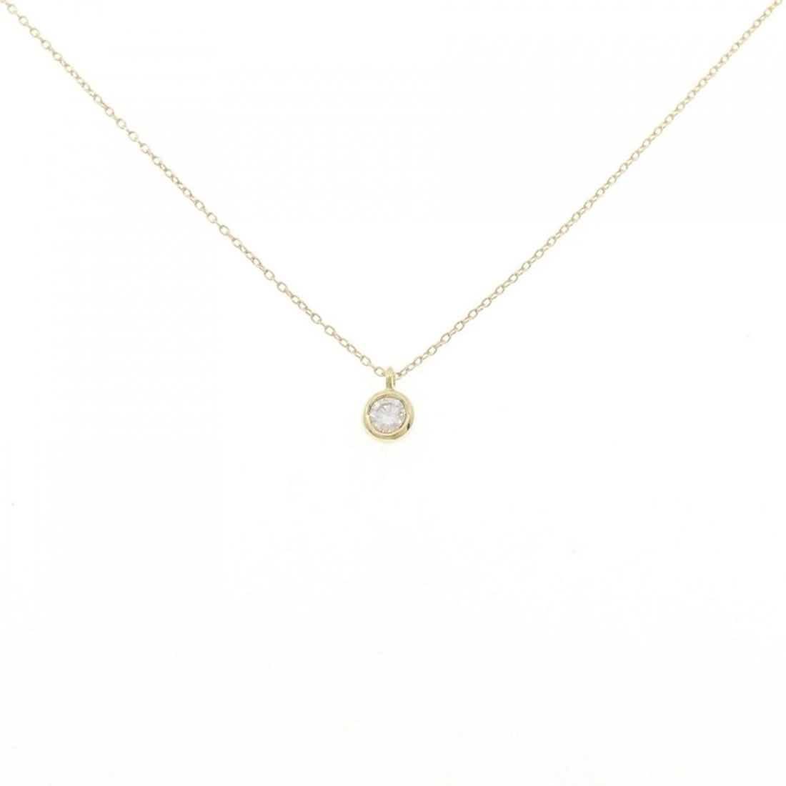K18YG DIAMOND NECKLACE: K18YG Diamond Necklace Brand: Unbranded Type: Diamond Necklace Material: K18 yellow gold, Main Stone/Creation Natural Color: Yellow Gold Size: Actual Size Diameteraround: 4.2mm Chain maximum