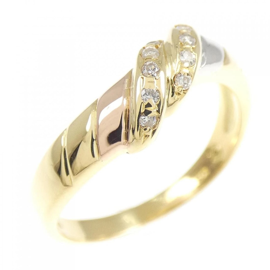 K18YG/K18PG/PT900 DIAMOND RING: K18YG/K18PG/PT900 Diamond Ring Brand: Unbranded Type: Diamond Ring Material: 18K Yellow Gold/18K Pink Gold/Platinum 900, Main Stone/Creation Natural Color: None Size: US 6 Accessories: None