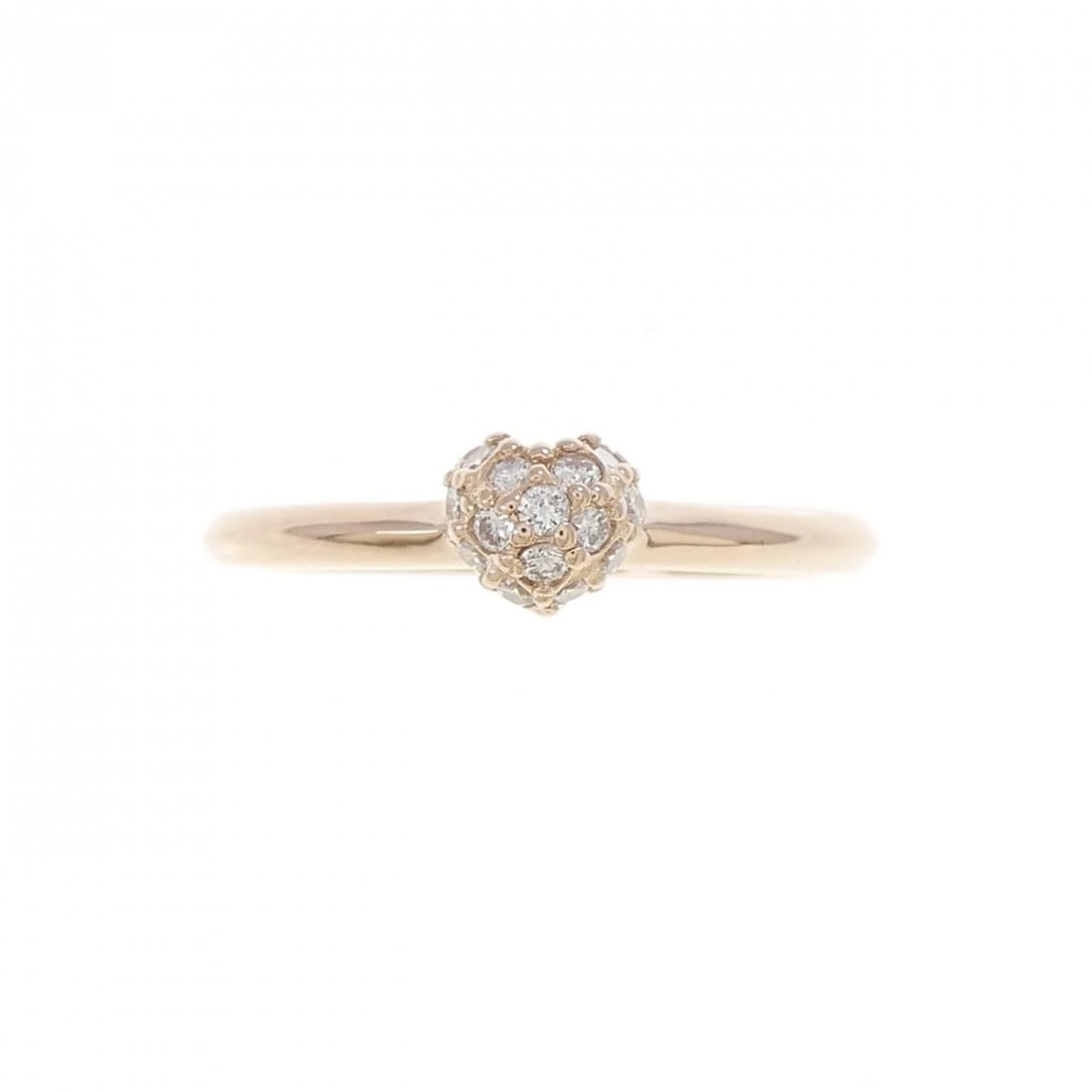 K18PG HEART DIAMOND RING - 2
