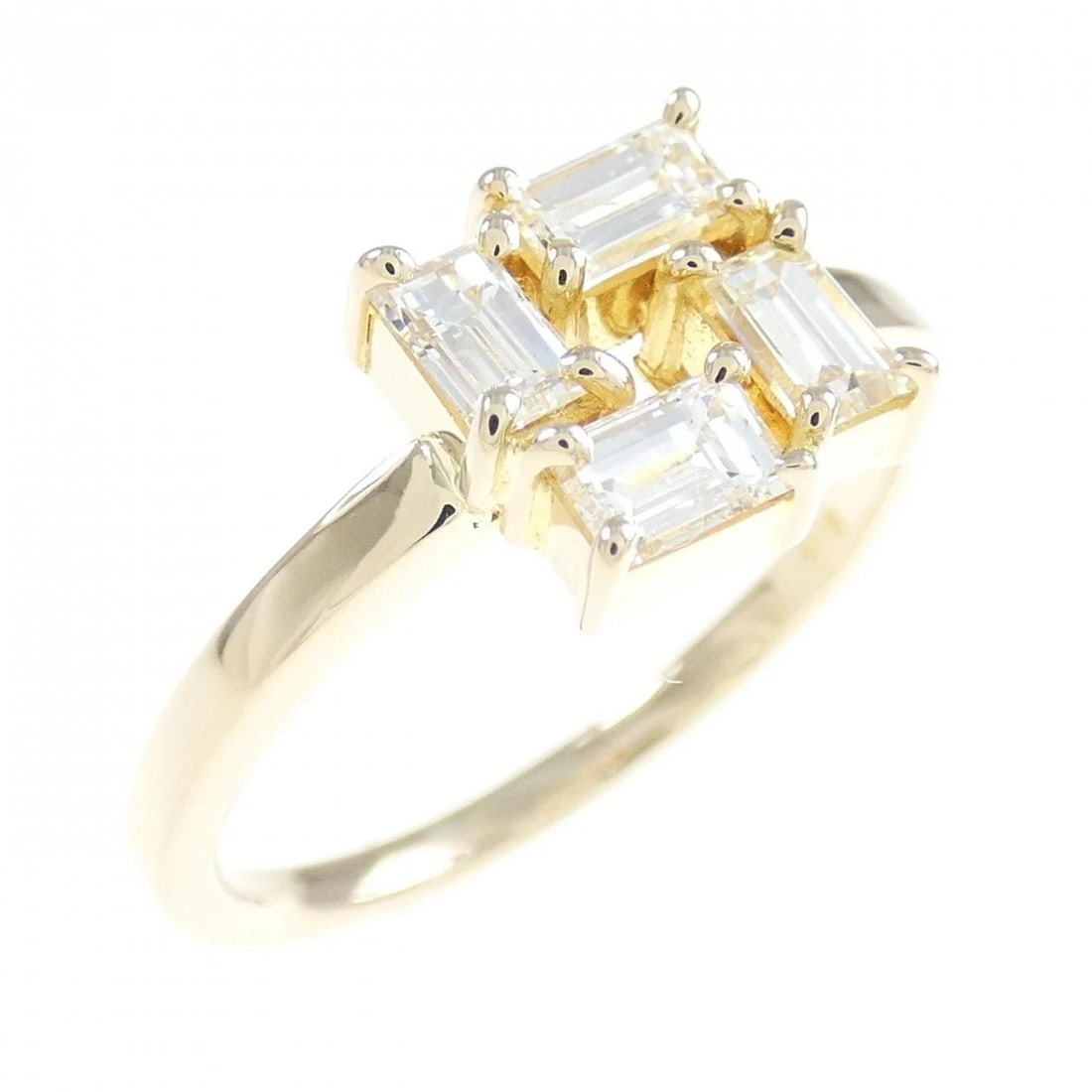 K18YG DIAMOND RING: K18YG Diamond Ring Brand: Unbranded Type: Diamond ring Material: K18 yellow gold, Main Stone/Creation Natural Color: Yellow Gold Size: US 5 Accessories: None Accessories Notice: When purch