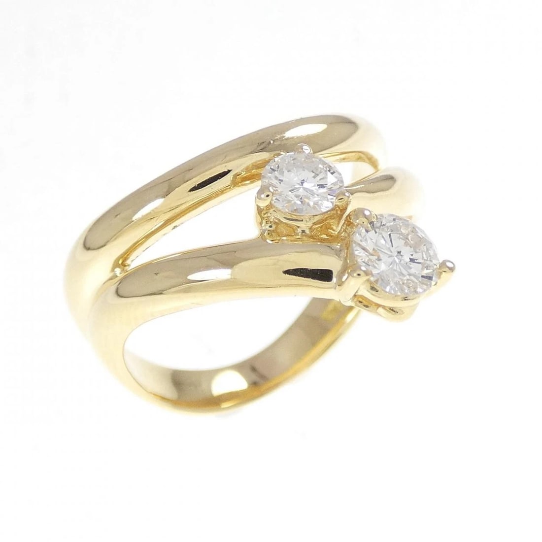 K18YG DIAMOND RING: K18YG Diamond Ring Brand: Unbranded Type: Diamond Ring Material: K18 yellow gold, Main Stone/Creation Natural Color: Yellow Gold Size: US 7 Accessories: None Accessories Notice: When