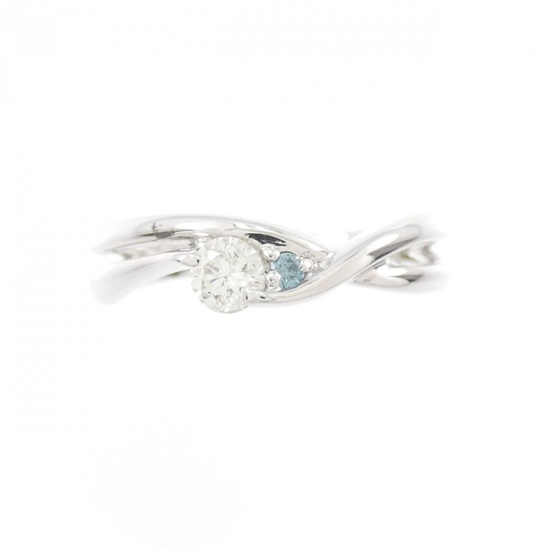 K18WG DIAMOND RING - 2