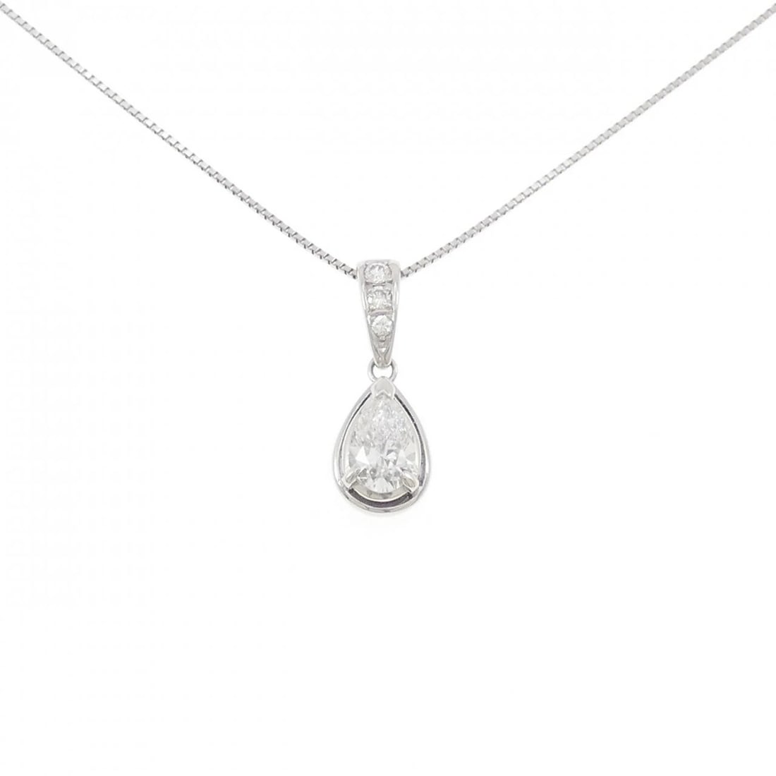 PT900/PT850 DIAMOND NECKLACE: PT900/PT850 Diamond Necklace Brand: Unbranded Type: Diamond Necklace Material: Platinum900/850, Main Stone/Creation Natural Color: Platinum Size: Actual Size Pendant length approx. x width