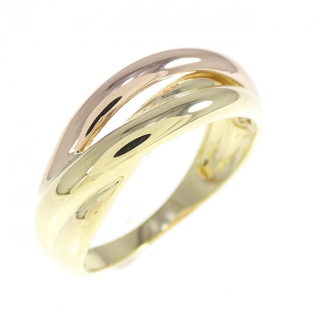 K18YG/K18PG RING: K18YG/K18PG ring Brand: Unbranded Type: ring Material: 18K Yellow Gold/18K Pink Gold, Color: Yellow Gold Pink Gold Size: 5.5 - 5.75 US Accessories: None Accessories Notice: When purchasing