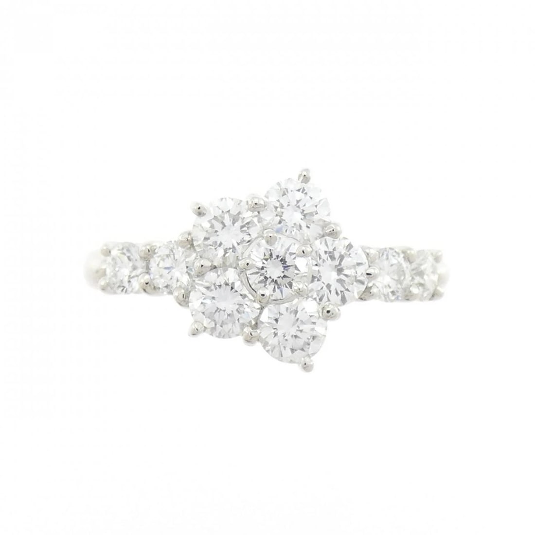 PT900 FLOWER DIAMOND RING - 2