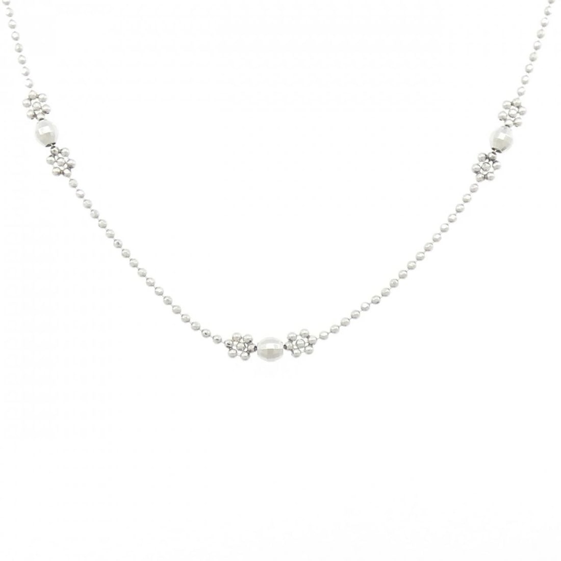 PT850 NECKLACE: PT850 Necklace Brand: Unbranded Type: Necklace Material: Platinum850, Color: Platinum Size: 40cm,Actual Size Motif maximum width approx.: 2.9mm Chain maximum width approx.: 1.1mm Accessories: