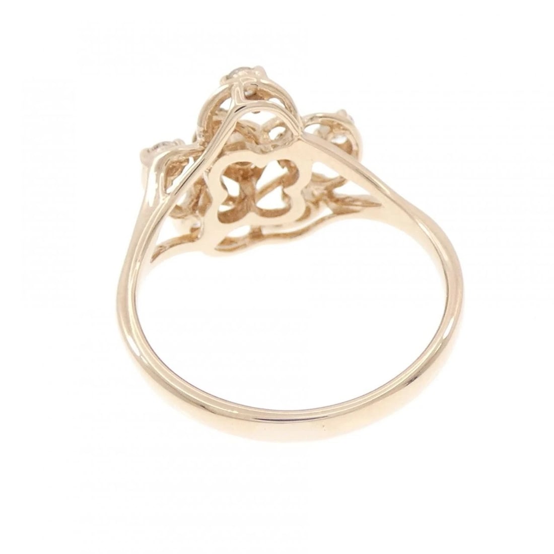 K10PG FLOWER DIAMOND RING - 3