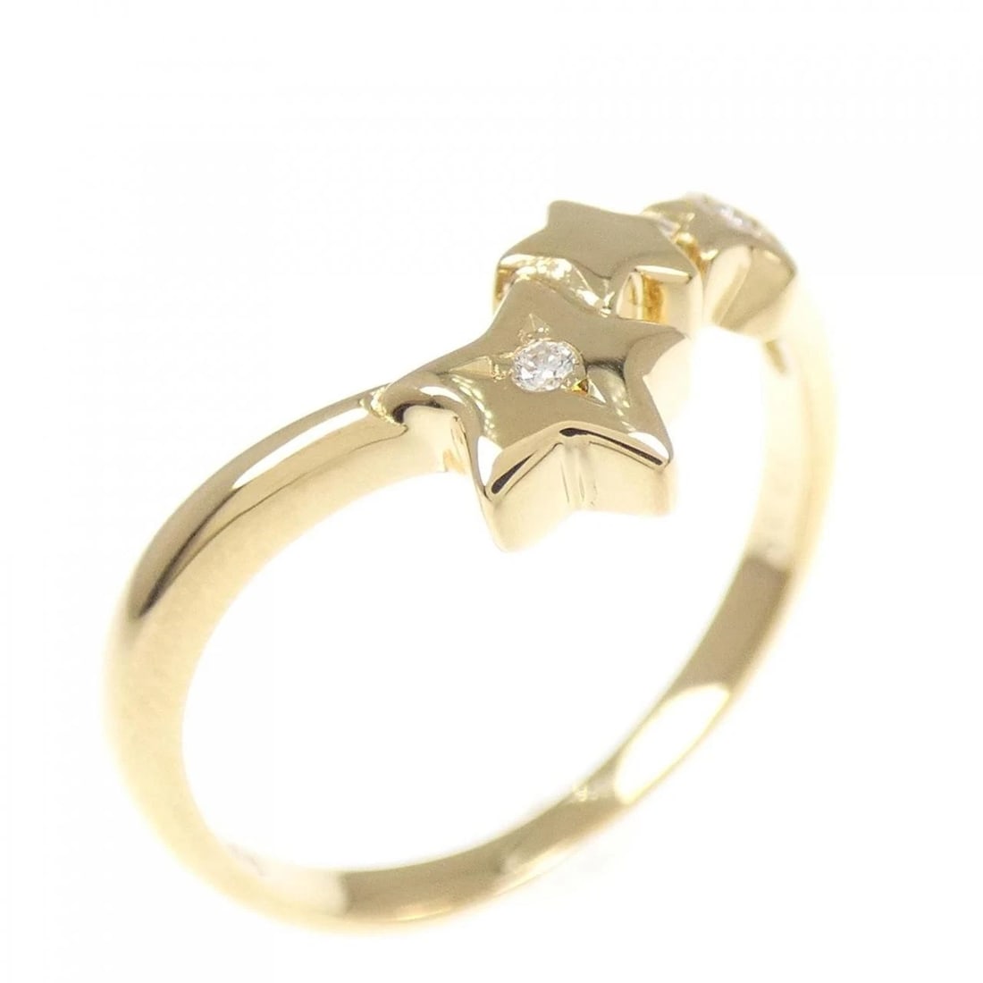 K18YG STAR DIAMOND RING: K18YG Star Diamond Ring Brand: Unbranded Type: Diamond ring Material: K18 yellow gold, Color: yellow gold Size: US 5 1/4 Accessories: None Accessories Notice: When purchasing pre-owned goods,
