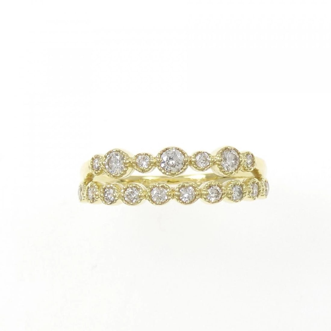 K18YG DIAMOND RING - 2