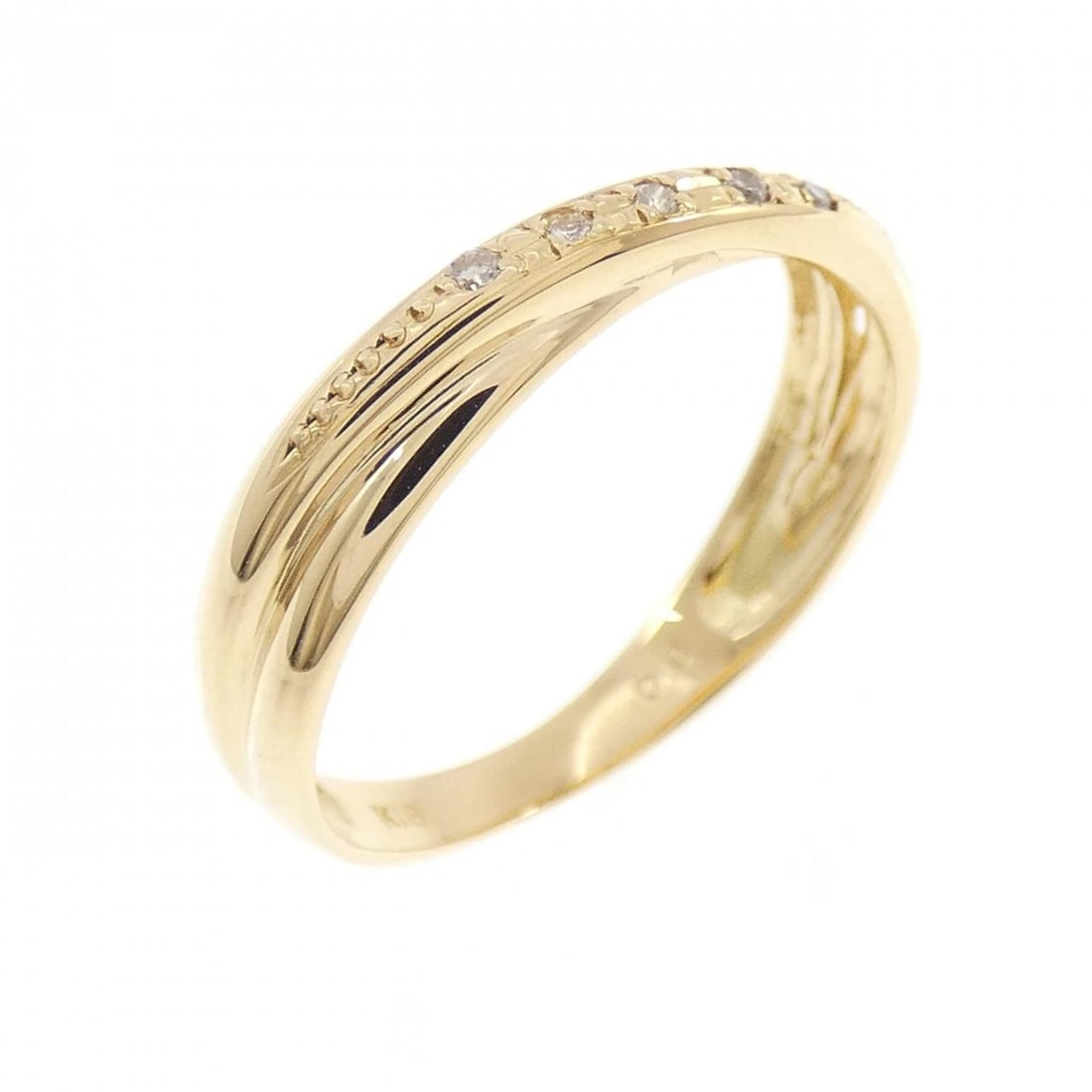 K18YG DIAMOND RING: K18YG Diamond Ring Brand: Unbranded Type: Diamond Ring Material: K18 yellow gold, Color: yellow gold Size: US 5 1/4 Accessories: None Accessories Notice: When purchasing pre-owned goods,