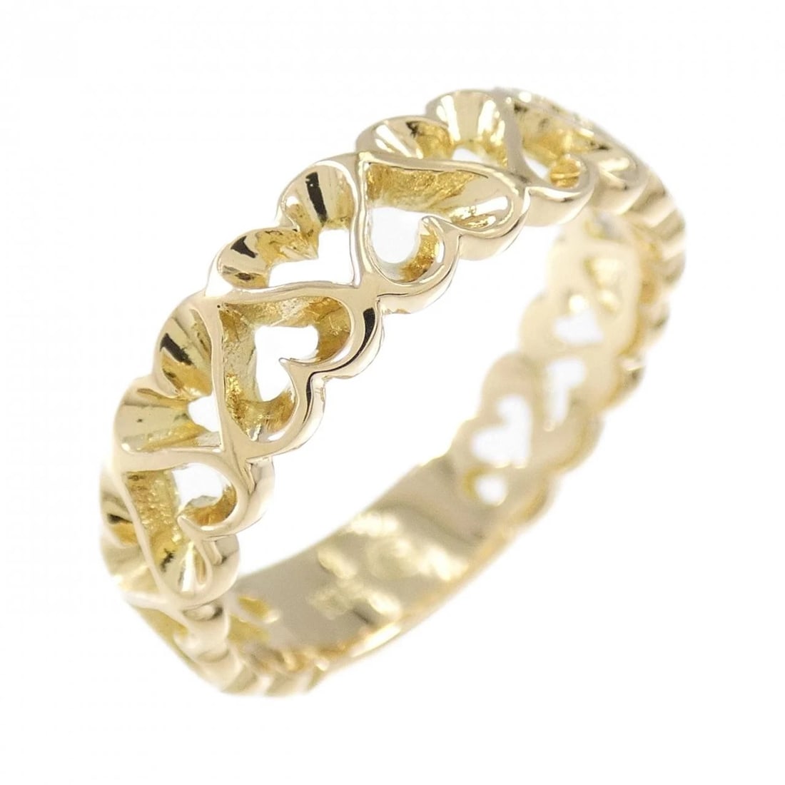 K18YG HEART RING: K18YG Heart Ring Brand: Unbranded Type: ring Material: K18 yellow gold, Color: yellow gold Size: US 5 3/4 Accessories: None Accessories Notice: When purchasing pre-owned goods, please refer