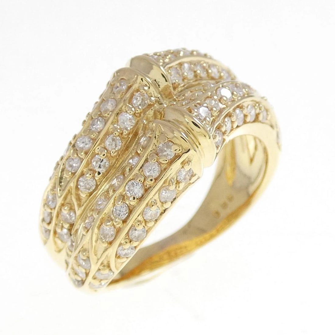K18YG DIAMOND RING: K18YG Diamond Ring Brand: Unbranded Type: Diamond Ring Material: K18 yellow gold, Color: yellow gold Size: US 6 1/2 Accessories: None Accessories Notice: When purchasing pre-owned goods, p