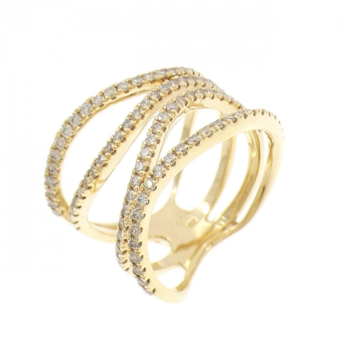 K18YG DIAMOND RING: K18YG Diamond Ring Brand: Unbranded Type: Diamond Ring Material: K18 yellow gold, Color: yellow gold Size: US 6 1/4 Accessories: None Accessories Notice: When purchasing pre-owned goods, p