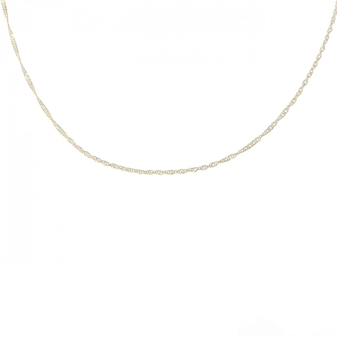 K24YG CHAIN NECKLACE: K24YG Chain Necklace Brand: Unbranded Type: Necklace Material: K24 yellow gold, Color: yellow gold Size: 40cm,Actual Size Chain maximum width approx.: 1.0mm Accessories: None Accessories