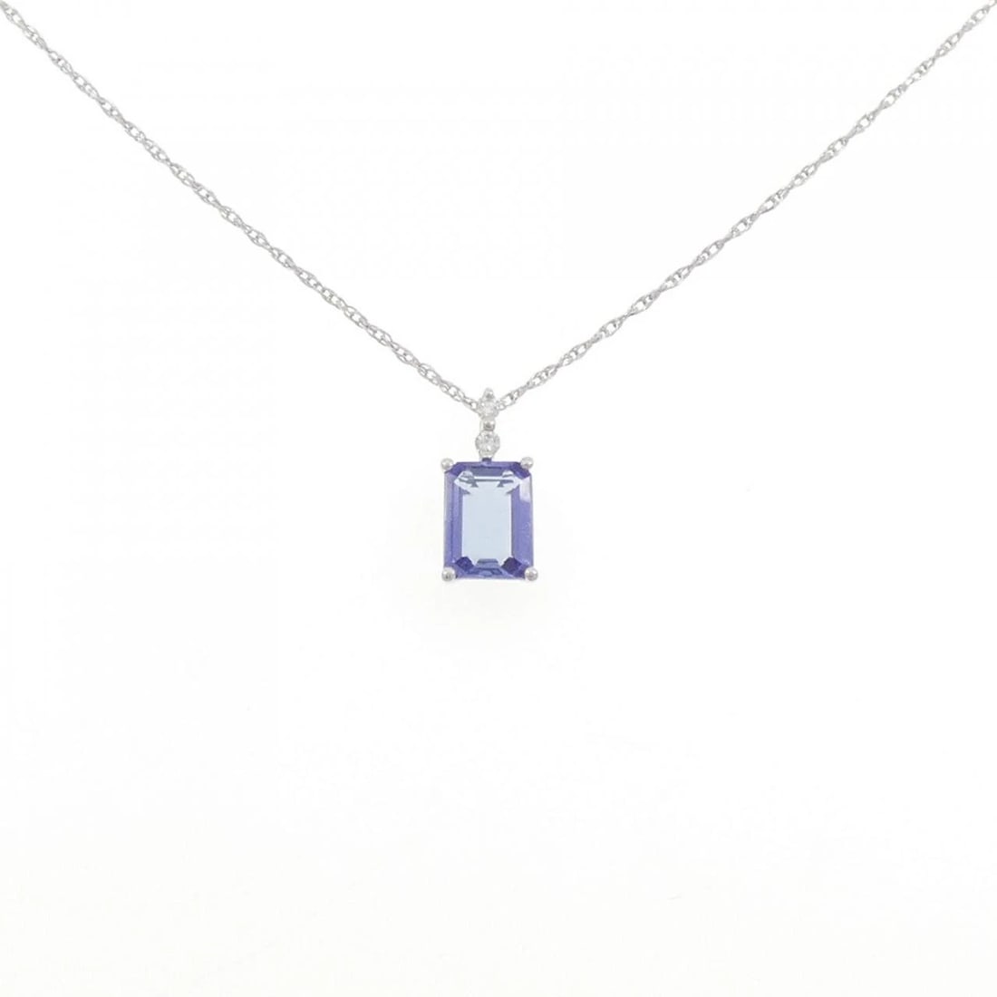 PT950 TANZANITE NECKLACE: PT950 Tanzanite Necklace Brand: Unbranded Type: Tanzanite Necklace Material: Platinum950, Main Stone/Creation Tanzanite Color: NONE Size: 60cm Actual Size Pendant length approx. x width