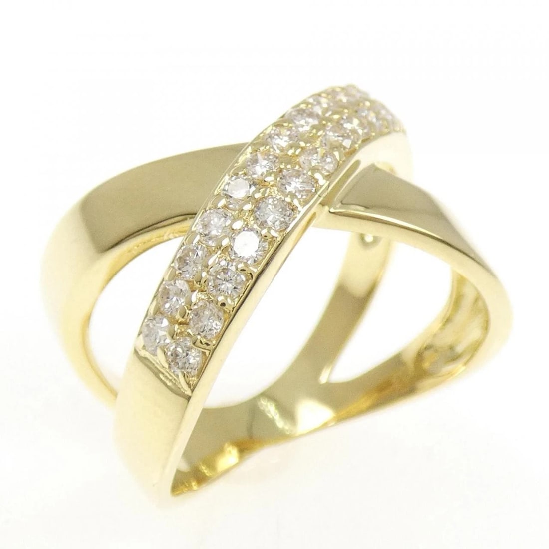 K18YG DIAMOND RING: K18YG Diamond Ring Brand: Unbranded Type: Diamond Ring Material: K18 yellow gold, Color: yellow gold Size: US 6 Accessories: None Accessories Notice: When purchasing pre-owned goods, pleas