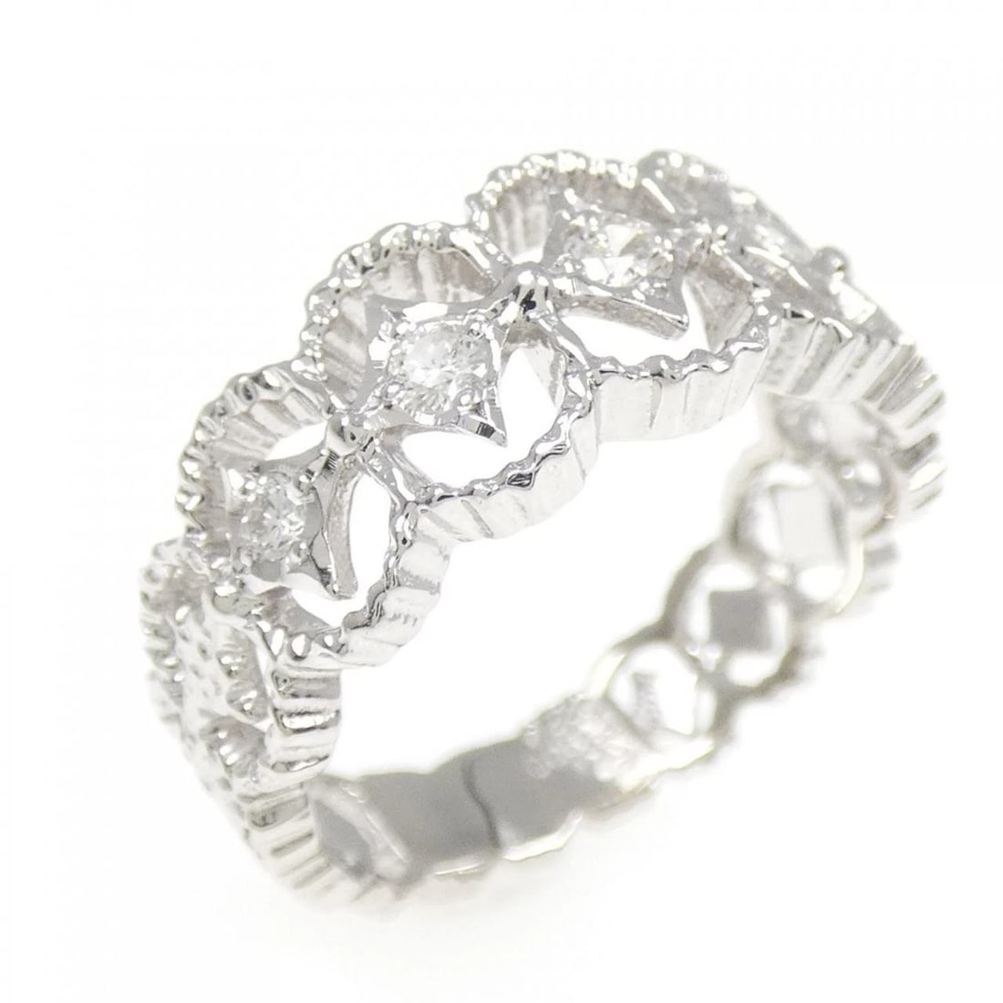PT900 DIAMOND RING: PT900 Diamond Ring Brand: Unbranded Type: Diamond Ring Material: Platinum900/Platinum850, Color: NONE Size: US 6 Accessories: None Accessories Notice: When purchasing pre-owned goods, please