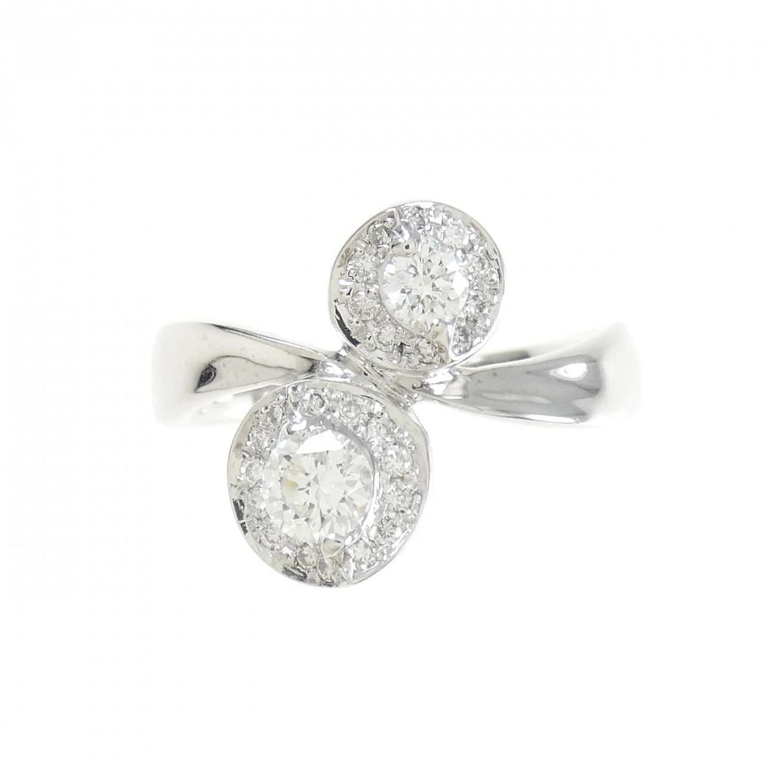 K18WG DIAMOND RING - 2