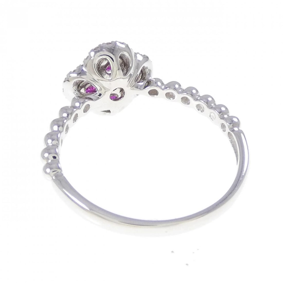 K18WG FLOWER RUBY RING - 3