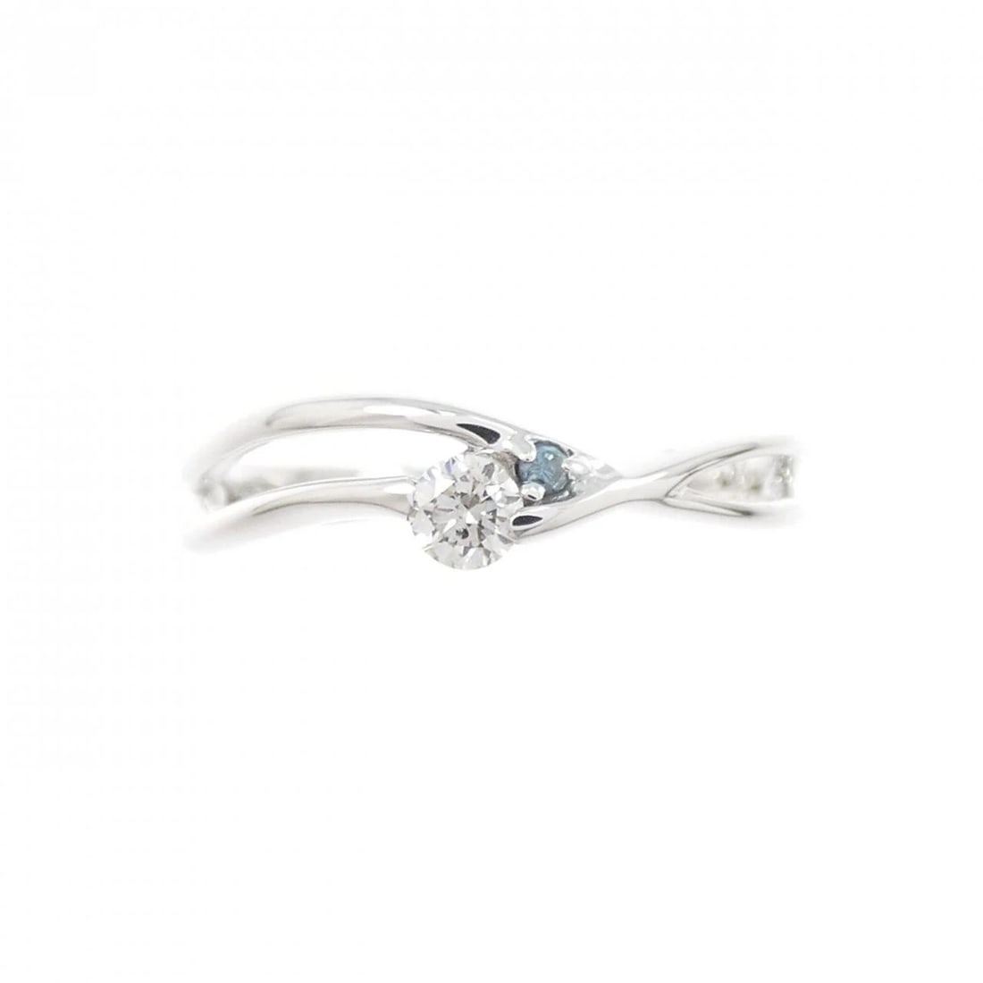 K18WG DIAMOND RING - 2