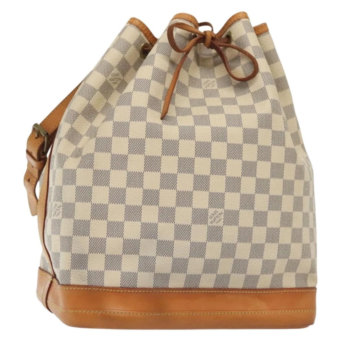 LOUIS VUITTON DAMIER AZUR NOE SHOULDER BAG: LOUIS VUITTON Damier Azur Noe Shoulder Bag Brand: LOUIS VUITTON Type: Shoulder Bag Material: Damier Azur Canvas Color: Damier Azur Size: W10.2 x H13.4 x D7.5inch(Approx) Shoulder Drop:9.1 - 11.4in