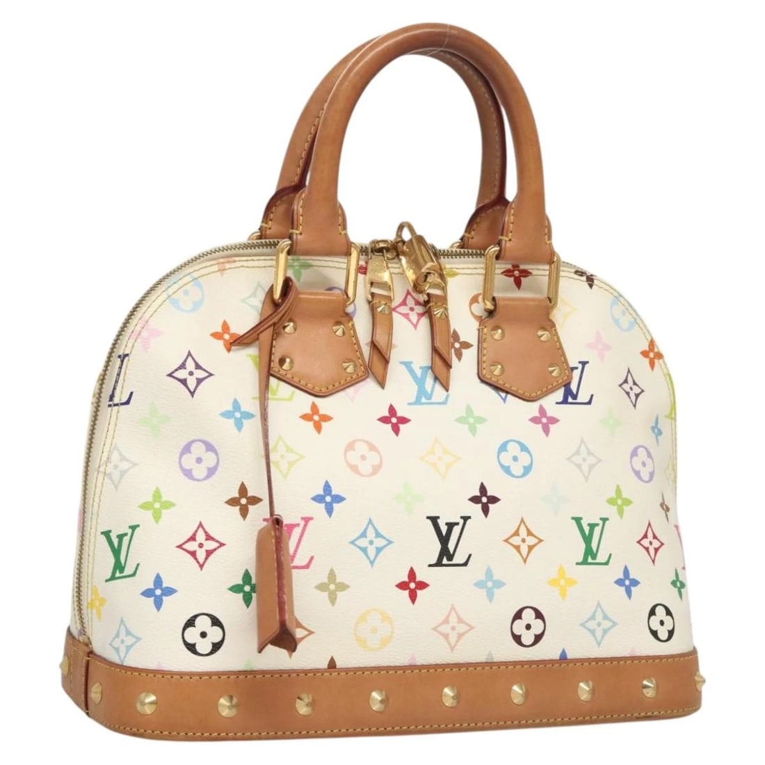 LOUIS VUITTON MONOGRAM MULTICOLOR ALMA HAND BAG: LOUIS VUITTON Monogram Multicolor Alma Hand Bag Brand: LOUIS VUITTON Type: Hand Bag Material: Monogram Multicolor Canvas Color: White Size: W11.8 x H9.1 x D6.3inch(Approx) Accessories: None