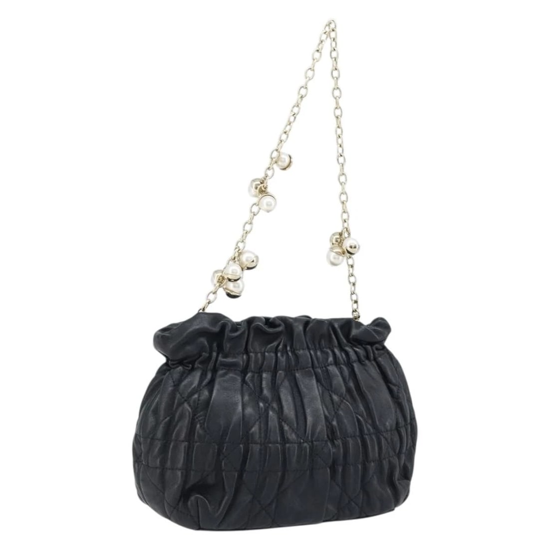 CHRISTIAN DIOR CANAGE CHAIN SHOULDER BAG: Christian Dior Canage Chain Shoulder Bag Brand: Christian Dior Type: Shoulder Bag Material: Leather Color: Black/Gold Size: W6.3 x H5.9 x D2.8inch(Approx) Shoulder Drop:8.7inch(Approx) Accessorie
