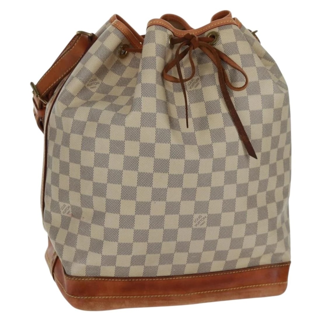 LOUIS VUITTON DAMIER AZUR NOE SHOULDER BAG: LOUIS VUITTON Damier Azur Noe Shoulder Bag Brand: LOUIS VUITTON Type: Shoulder Bag Material: Damier Azur Canvas Color: Damier Azur Size: W10.2 x H13.4 x D7.5inch(Approx) Shoulder Drop:9.1 - 11.4in