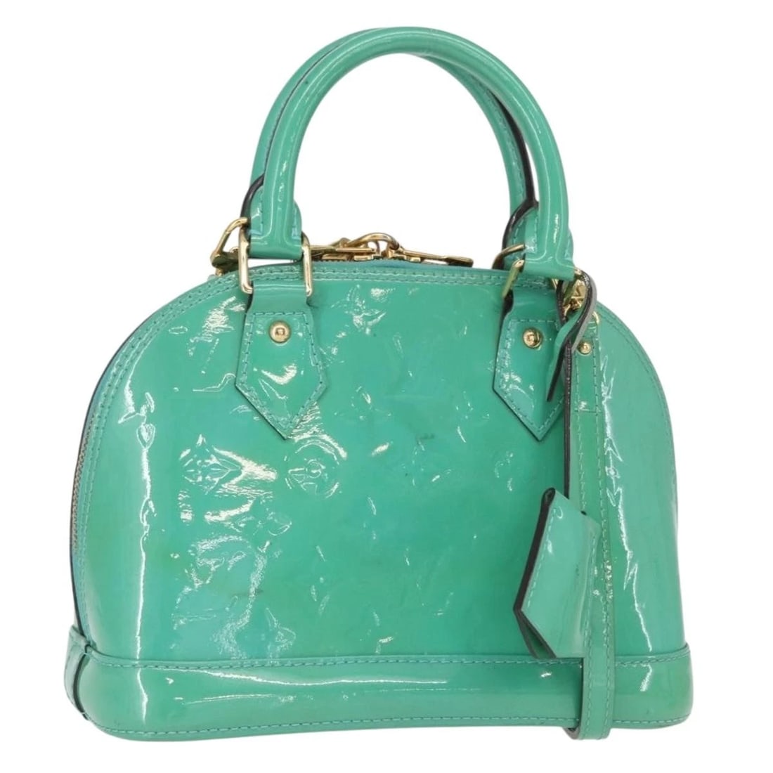 LOUIS VUITTON MONOGRAM VERNIS ALMA BB HAND BAG: LOUIS VUITTON Monogram Vernis Alma BB Hand Bag Brand: LOUIS VUITTON Type: Hand Bag Material: Patent Leather Color: Tyu Luco Words Size: W9.1 x H7.5 x D4.5inch(Approx) Accessories: None Acc