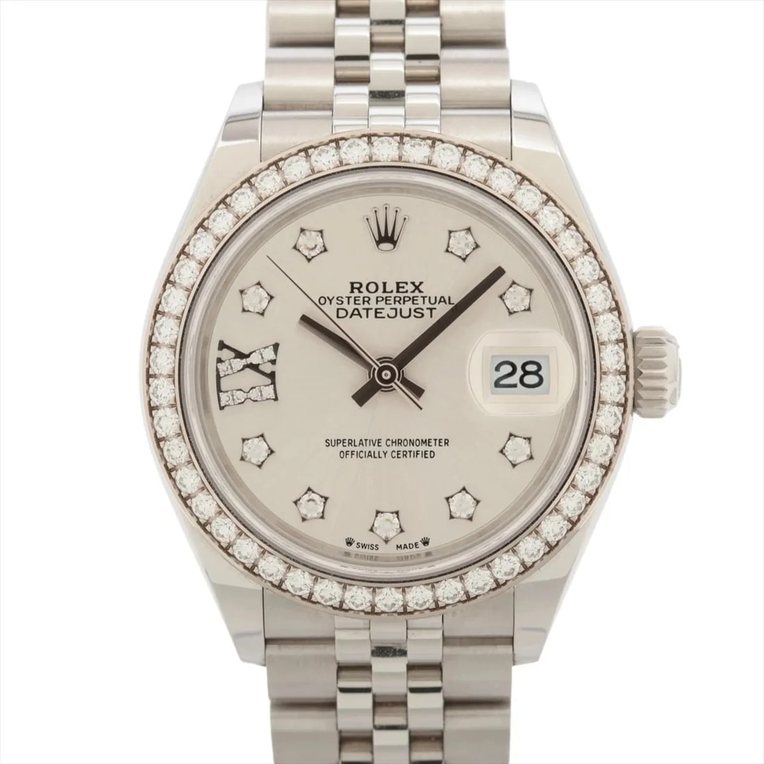 ROLEX DATEJUST SS×WG SILVER: Rolex Datejust SS×WG Silver Brand: Rolex Type: Wristwatch Material: SS×WG Color: Dial Color Silver Size: Case:W0.8 x H0.8inch / W28 x H28 Circumference of Wrist:6.1inch / 15.5 Accessories: None
