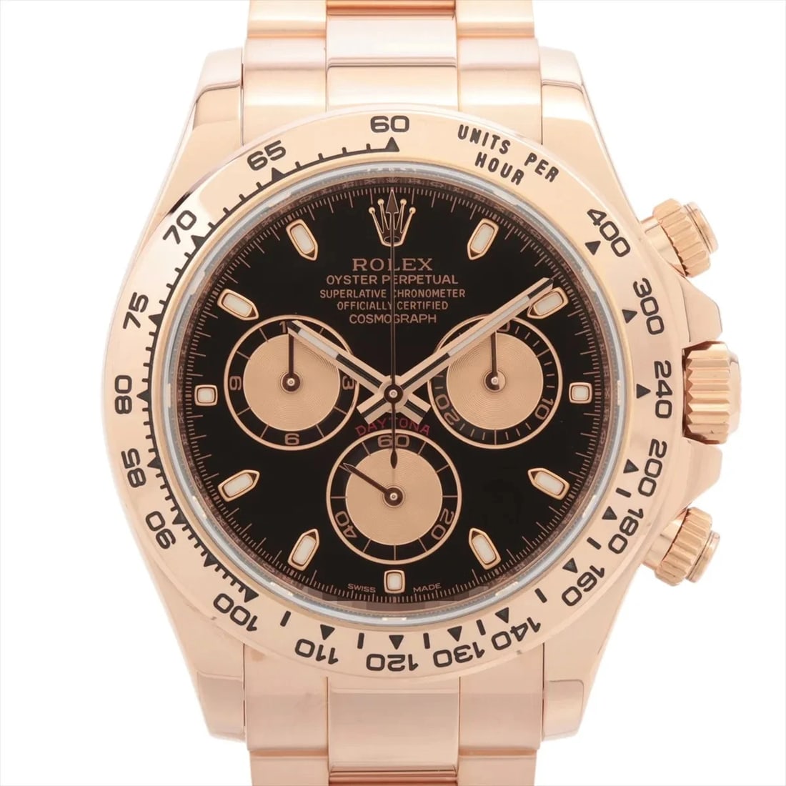 ROLEX COSMOGRAPH PG BLACK: Rolex Cosmograph PG black Brand: Rolex Type: Wristwatch Material: PG Color: Dial Color Black Size: Case:W1.6 x H1.6inch / W40 x H40 Circumference of Wrist:7.1inch / 18 Accessories: None