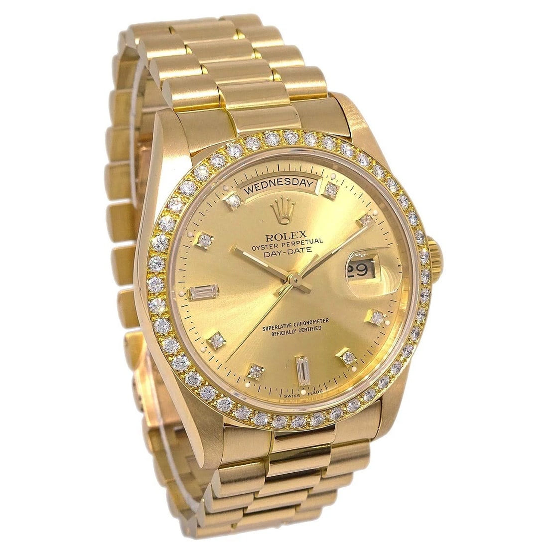 ROLEX OYSTER PERPETUAL WATCH 18KYG: Rolex Oyster Perpetual watch 18KYG Brand: Rolex Type: Wristwatch Material: Band Material Yellow Gold, Case Material Yellow Gold Color: Band Color Gold, Dial Color Gold Case Color Gold Size: Case: