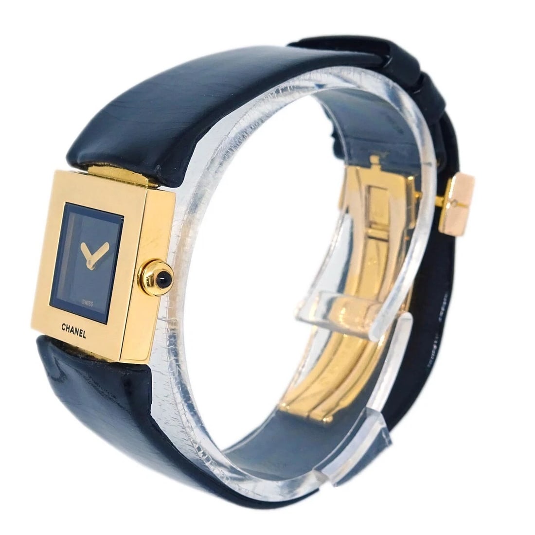 CHANEL WATCH 18KYG BLACK - 3