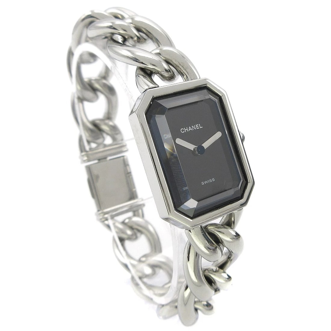 CHANEL WATCH SILVER: Chanel Watch Silver Brand: CHANEL Type: Wristwatch Material: Band Material Stainless Steel, Case Material Stainless Steel Color: Band Color Silver, Dial Color Black Case Color Silver Size: