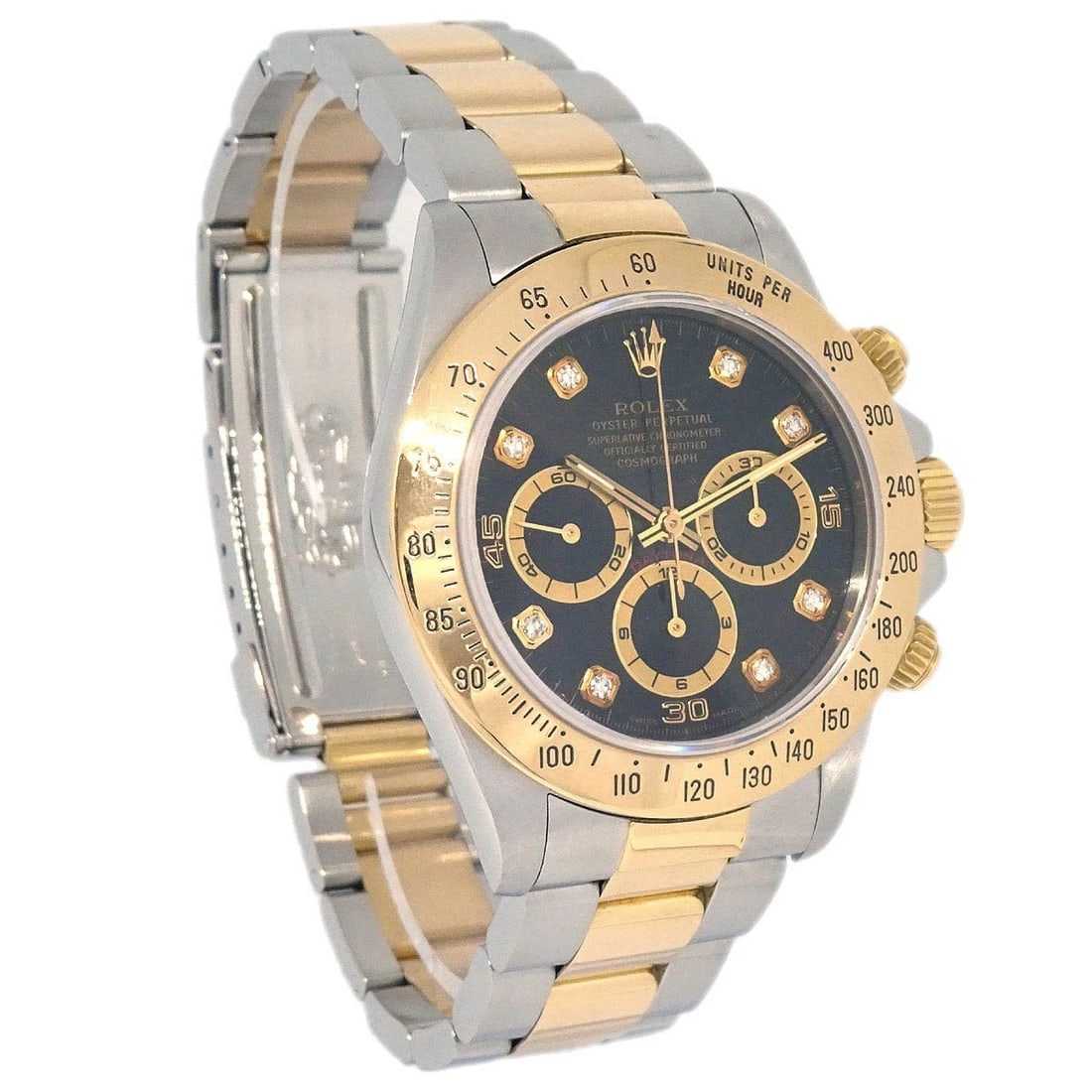 ROLEX WATCH 18KYG SS: Rolex Watch 18KYG SS Brand: Rolex Type: Wristwatch Material: Band Material Stainless Steel, Yellow Gold, Case Material Stainless Steel, Yellow Gold Color: Band Color Gold, Silver, Dial Color Black