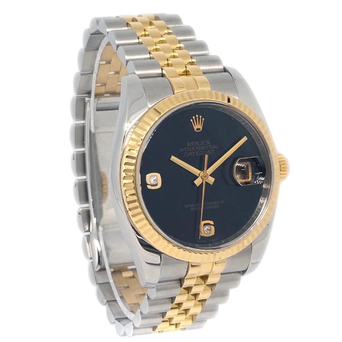 ROLEX OYSTER PERPETUAL WATCH 18KYG SS: Rolex Oyster Perpetual Watch 18KYG SS Brand: Rolex Type: Wristwatch Material: Band Material Stainless Steel, 18KYG, Case Material Stainless Steel, 18KYG Color: Band Color Gold, Silver, Dial Color B