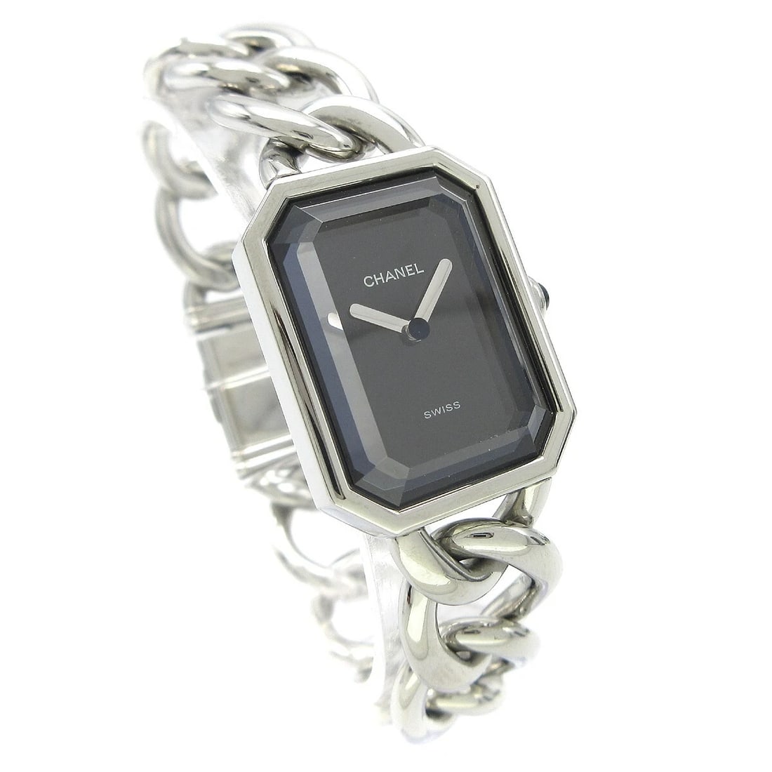 CHANEL WATCH SILVER STAINLESS STEEL: Chanel Watch Silver Stainless Steel Brand: CHANEL Type: Wristwatch Material: Band Material Stainless Steel, Case Material Stainless Steel Color: Band Color Silver, Dial Color Black Case Color Silve
