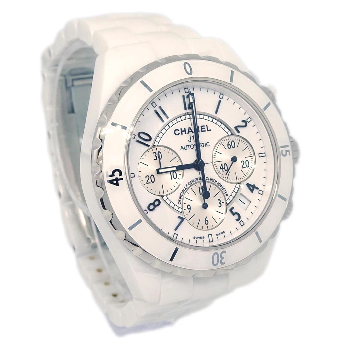 CHANEL WATCH CERAMIC SS: Chanel watch Ceramic SS Brand: CHANEL Type: Wristwatch Material: Band Material Ceramic, Case Material Ceramic Color: Band Color White, Dial Color White Case Color White Size: Case: Diameter 41