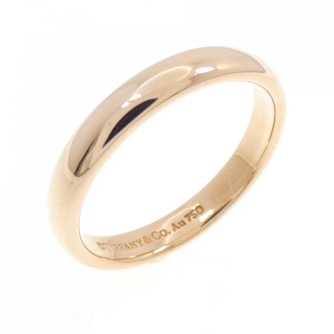 TIFFANY & CO. FOREVER WEDDING BAND RING: TIFFANY & Co. Forever Wedding Band Ring Brand: TIFFANY&Co. Type: Ring Material: 750 Pink Gold, Color: Pink Gold Size: US 5 1/4 Accessories: None Accessories Notice: When purchasing pre-own